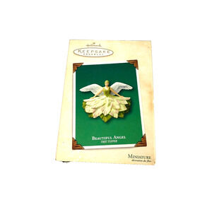 2003 Hallmark Keepsake Beautiful Angel Tree Topper Christmas 3.5"W x 2.63"H
